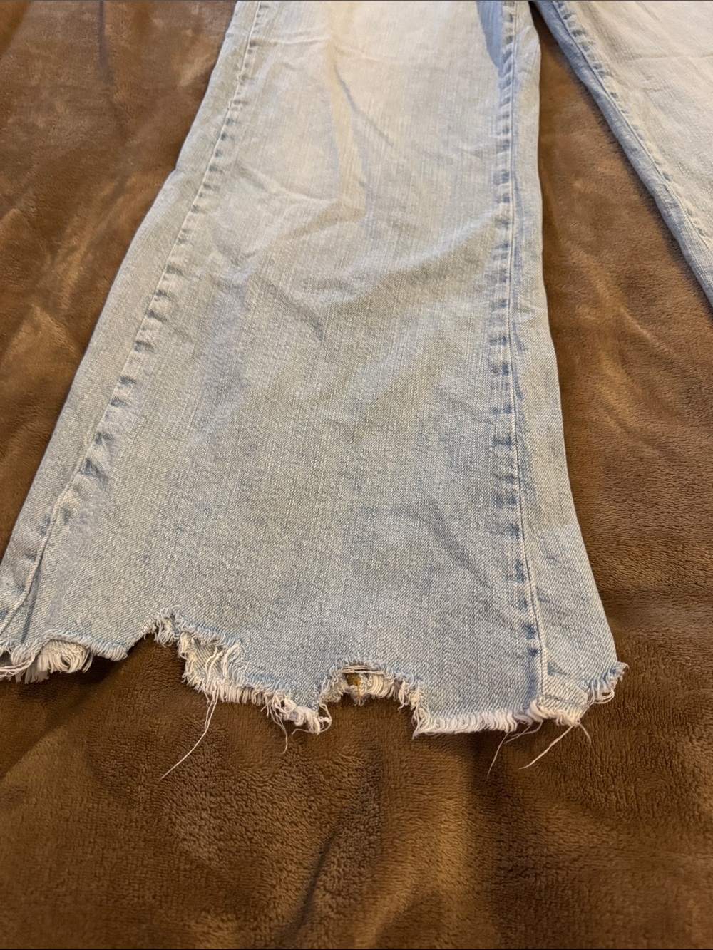 Pilcro Light Blue Wide-Leg Jeans with Frayed Hem - Picture 4 of 9